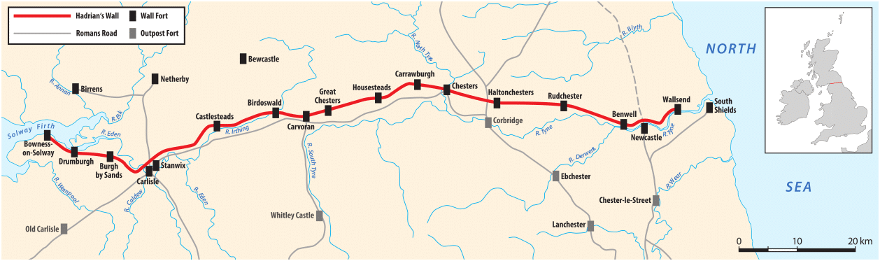 Hadrian's Wall Map